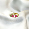 Bague Halo - Rubis