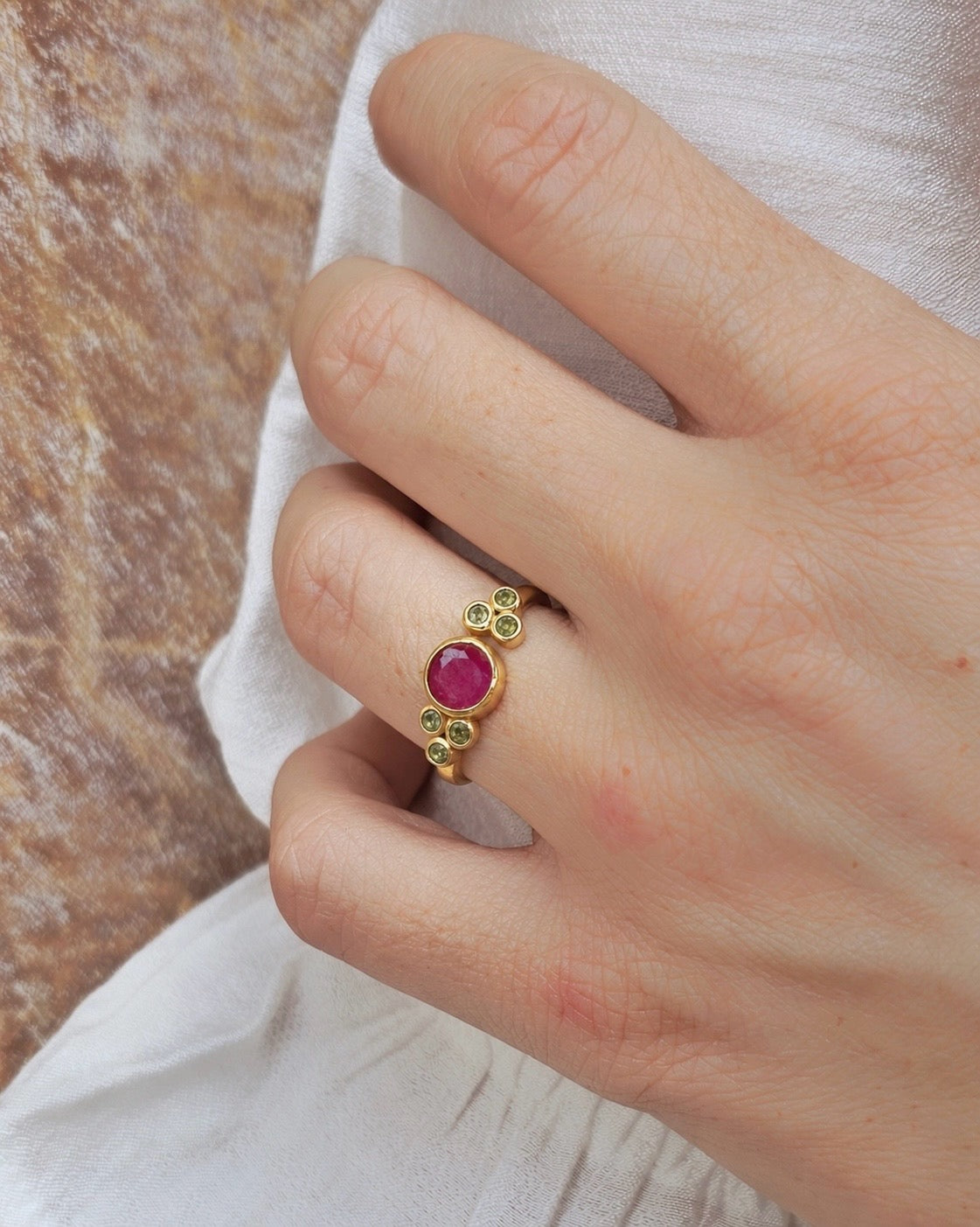Bague Tiwa - Cranberry