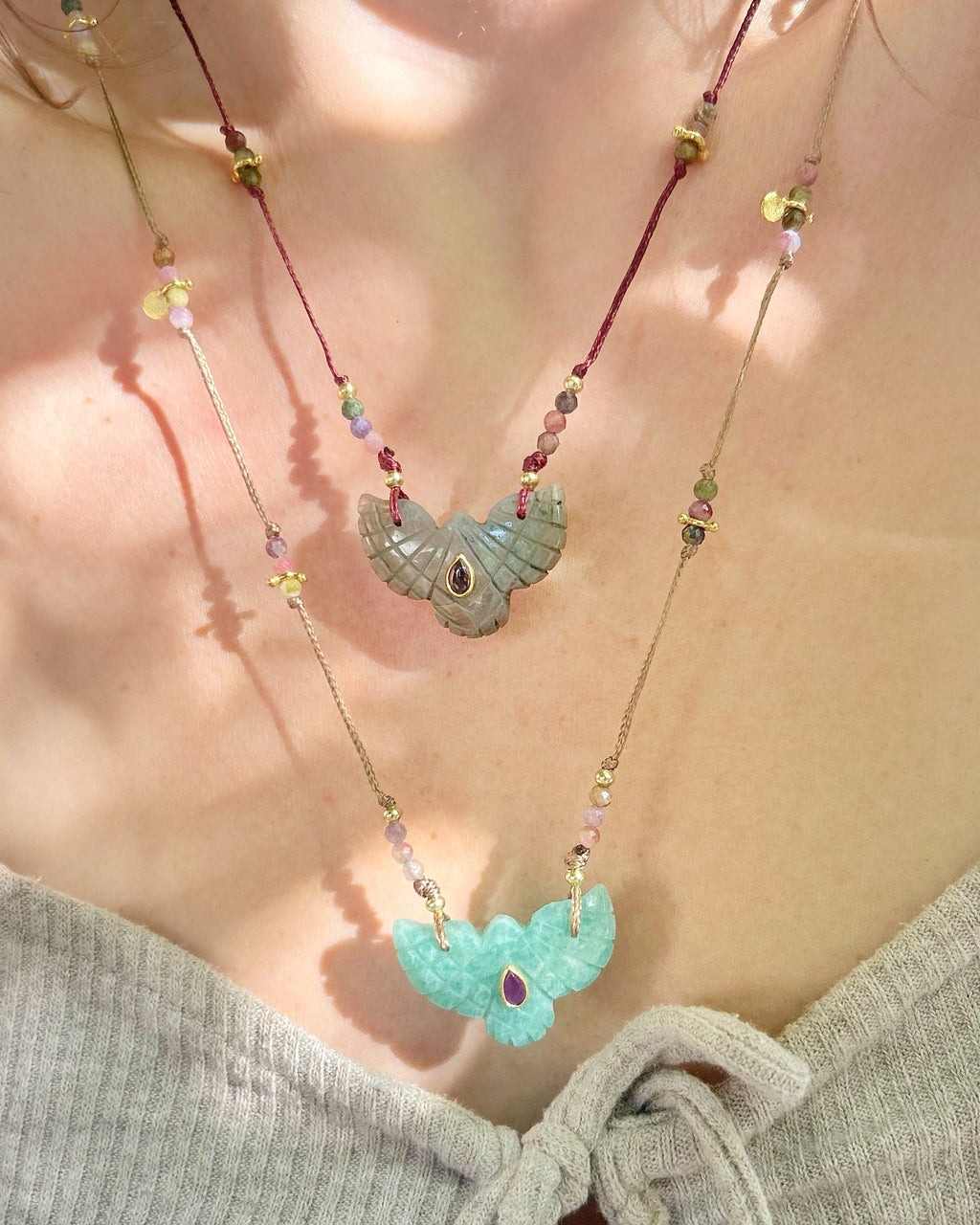 Sautoir Aigle - Amazonite