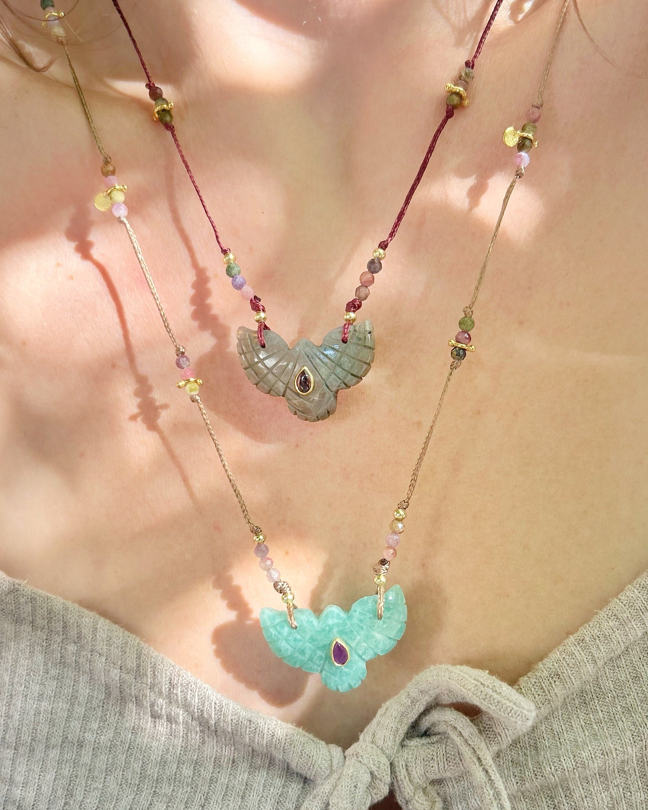 Sautoir Aigle - Amazonite