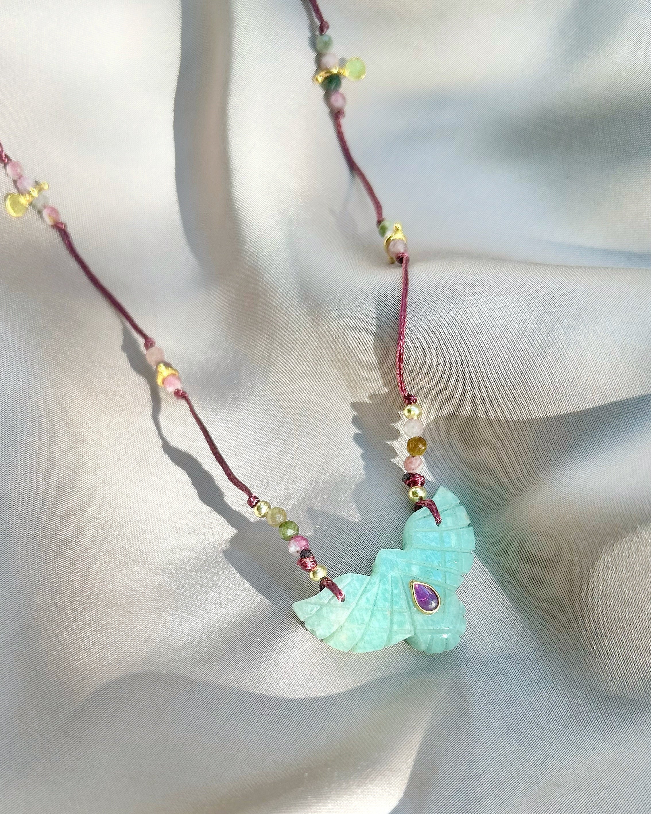 Sautoir Aigle - Amazonite
