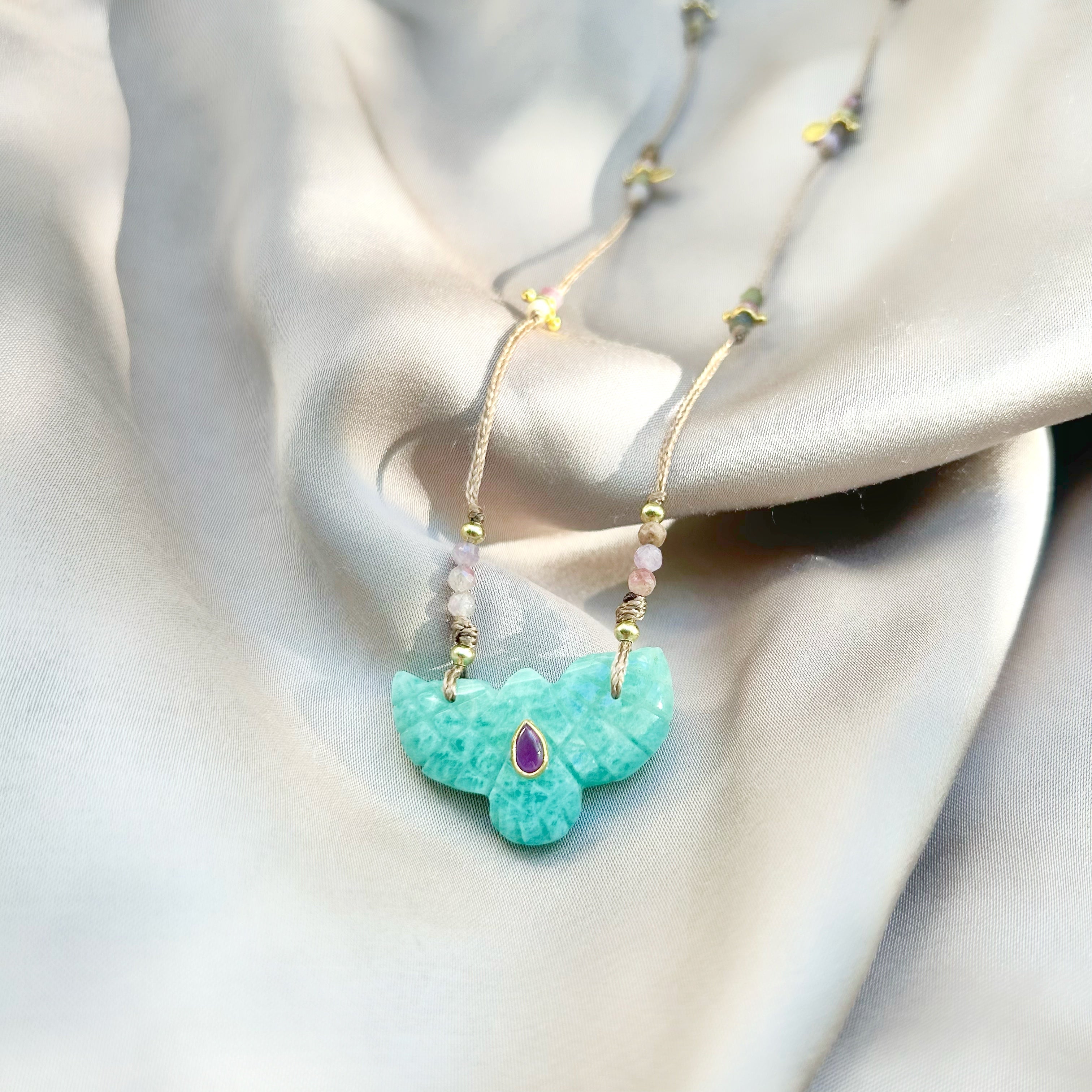 Sautoir Aigle - Amazonite