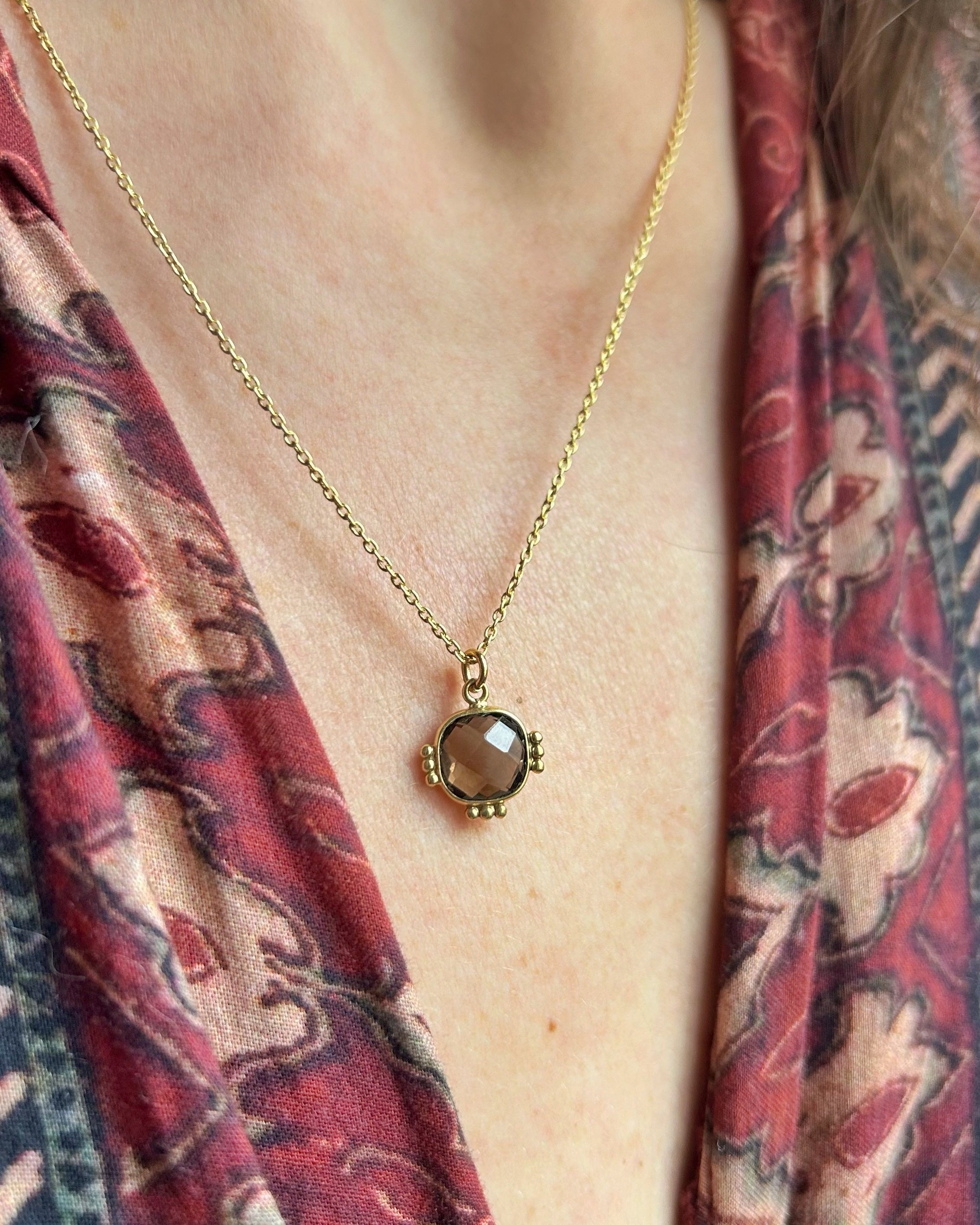 Collier Jeli - Quartz Fumé