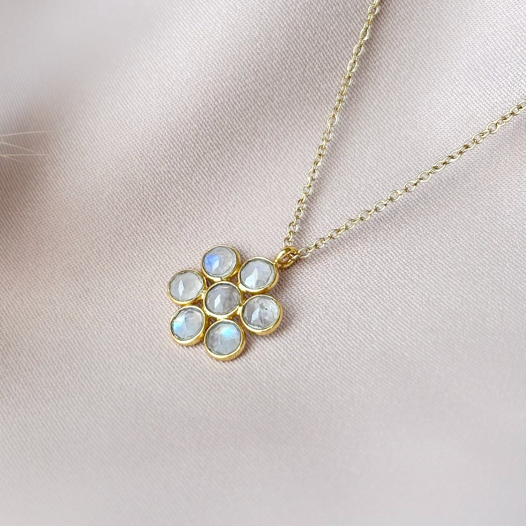 Collier Flower - Moonstone
