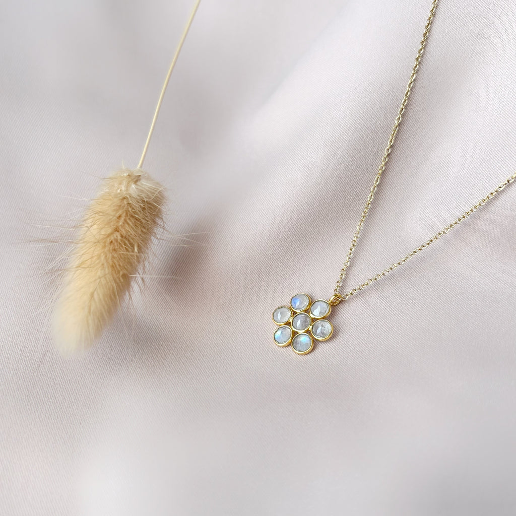 Collier Flower - Moonstone