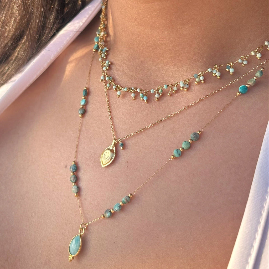 Collier Plumetis - Amazonite
