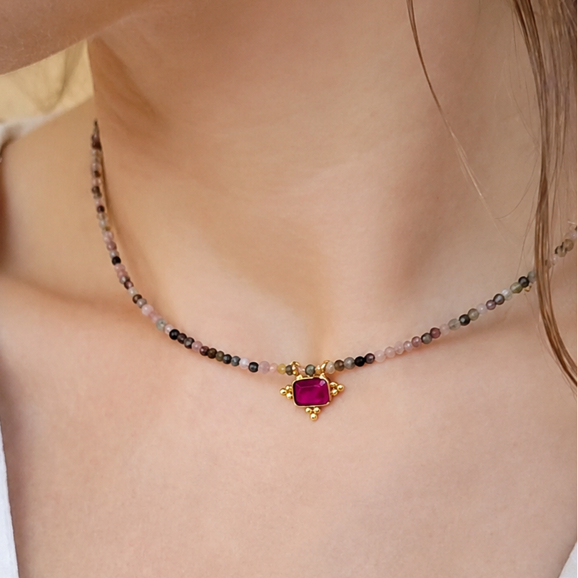 Collier Boho - Tourmaline