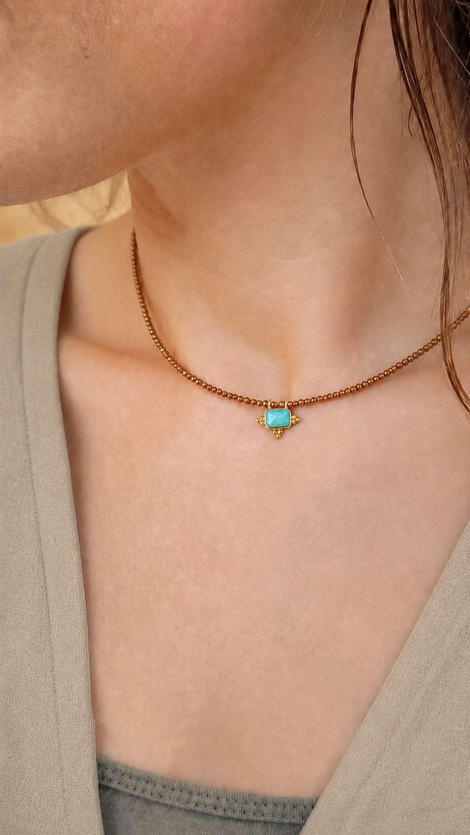 Collier Boho - Hematite